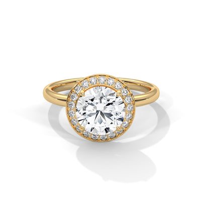Celestial Halo Solitaire Ring — IGI Certified Diamond Jewellery | My Carat India