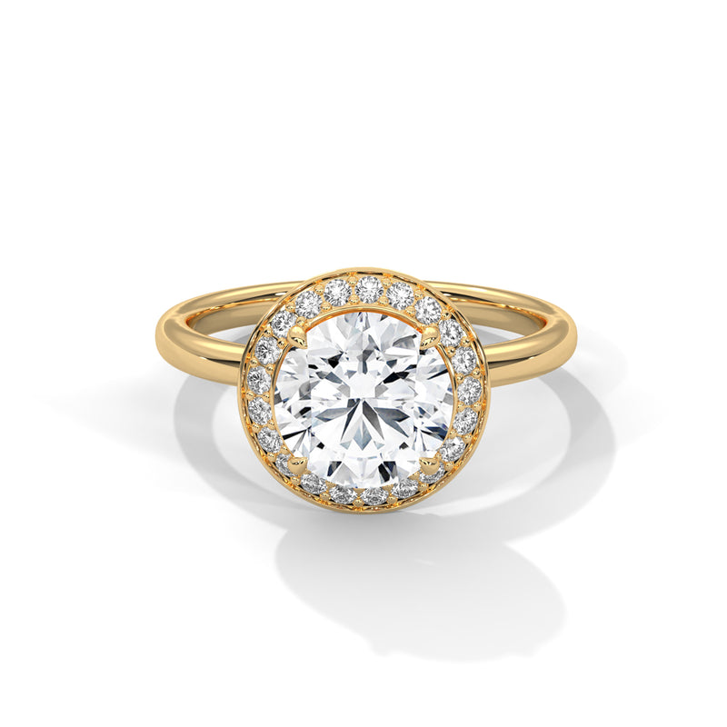 Celestial Halo Solitaire Ring