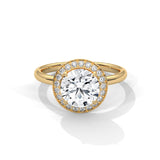 Celestial Halo Solitaire Ring