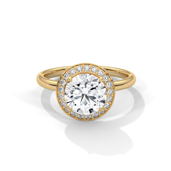 Celestial Halo Solitaire Ring