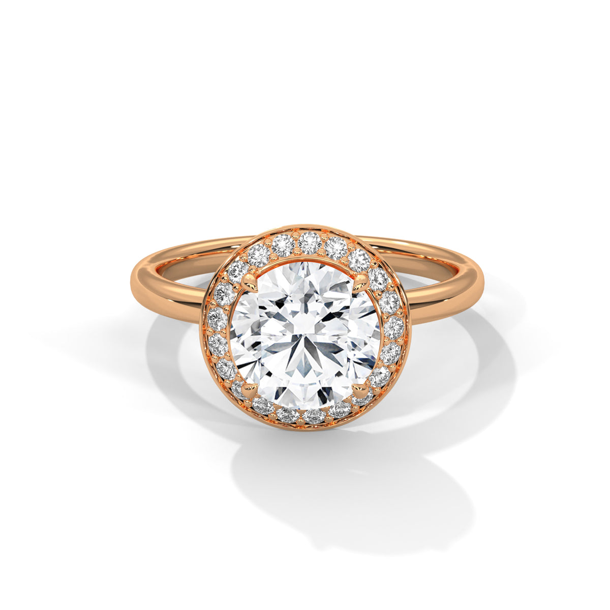Celestial Halo Solitaire Ring