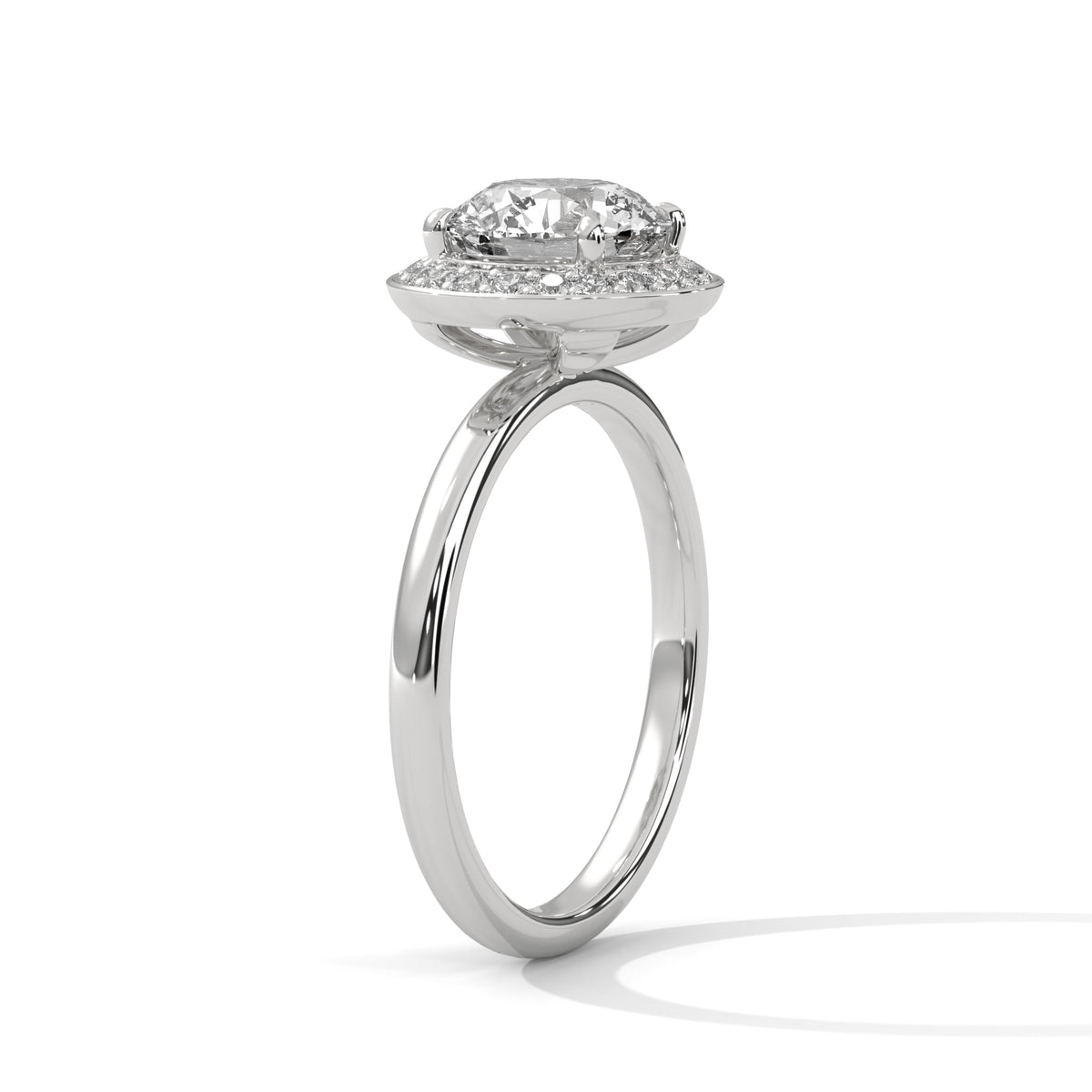 Celestial Halo Solitaire Ring