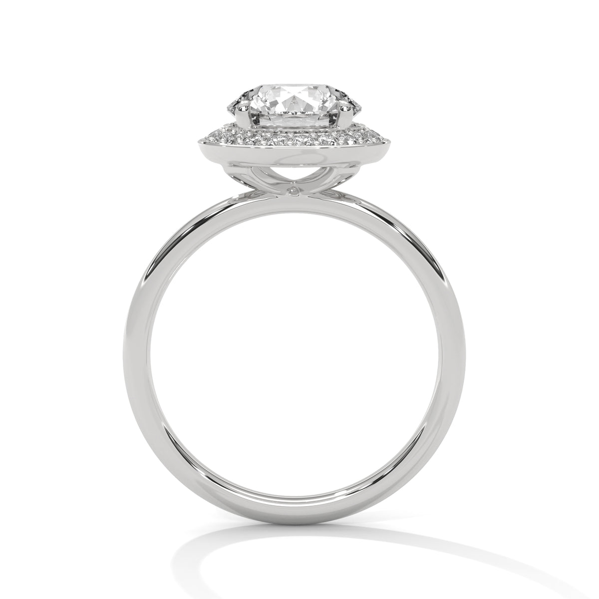 Celestial Halo Solitaire Ring