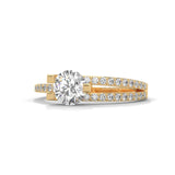 Intertwined Bypass Solitaire Ring