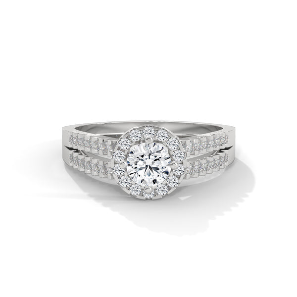 Celestial Halo Solitaire Ring