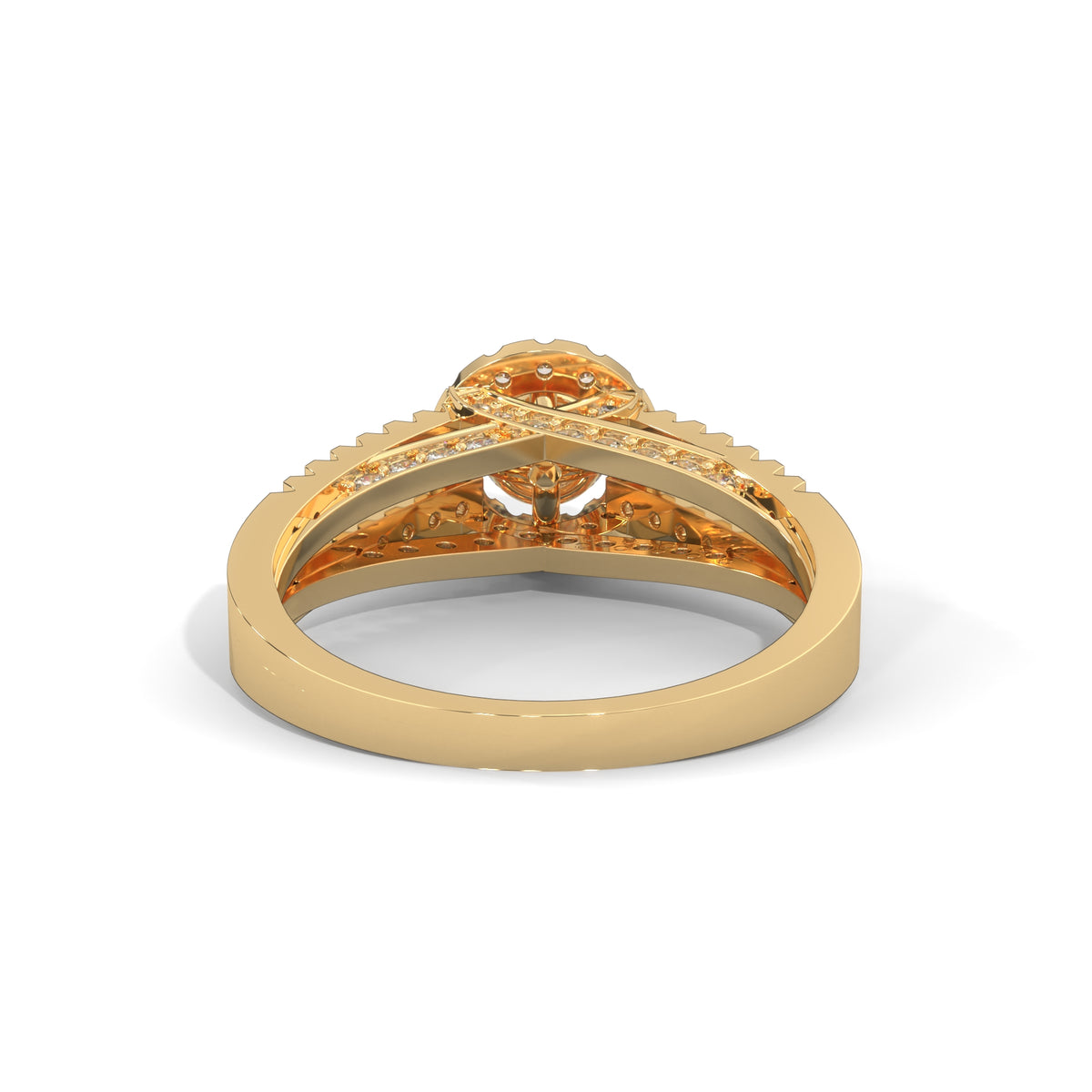 Celestial Halo Solitaire Ring