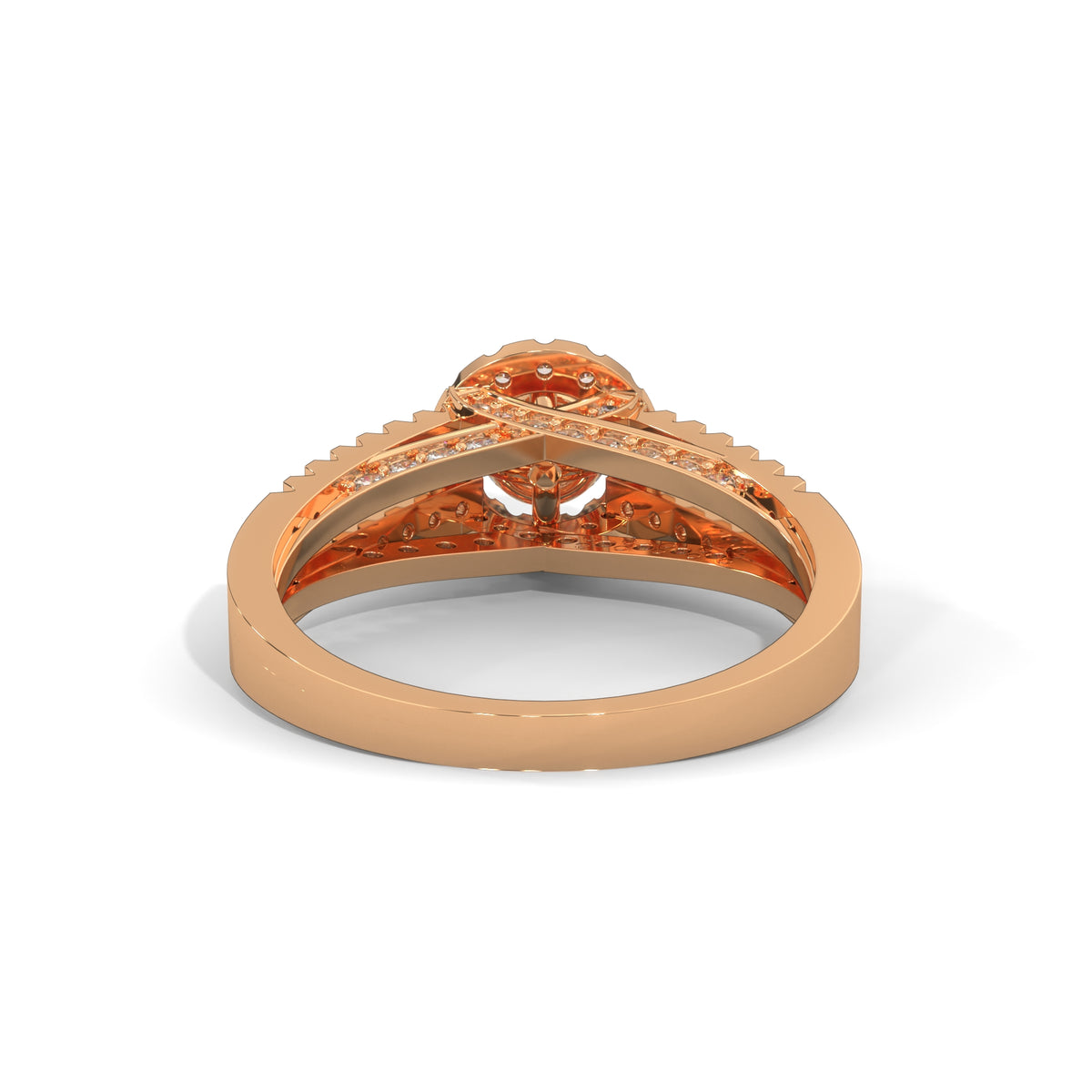 Celestial Halo Solitaire Ring