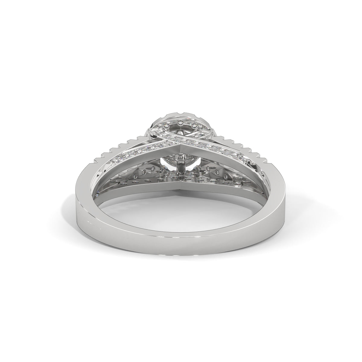 Celestial Halo Solitaire Ring