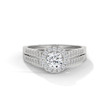 Celestial Halo Solitaire Ring
