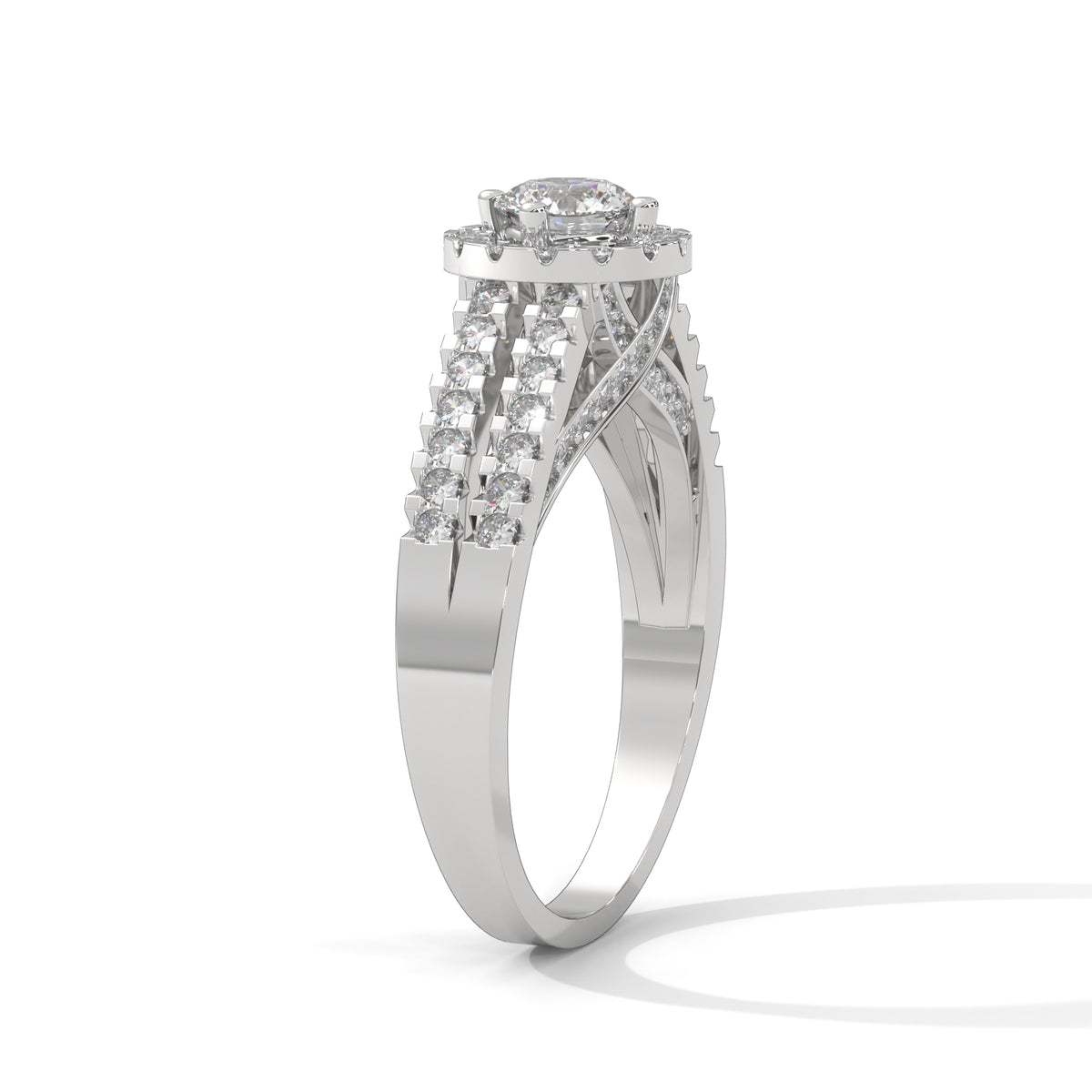 Celestial Halo Solitaire Ring