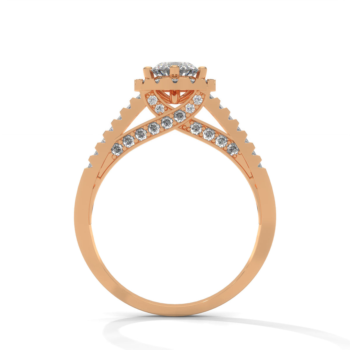 Celestial Halo Solitaire Ring