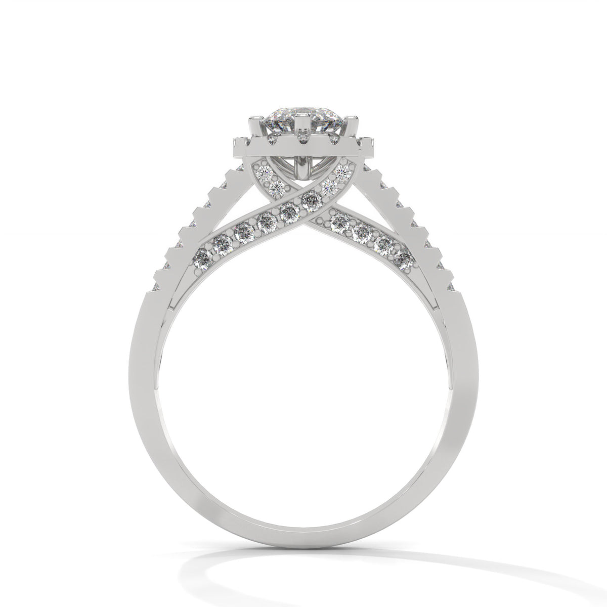 Celestial Halo Solitaire Ring
