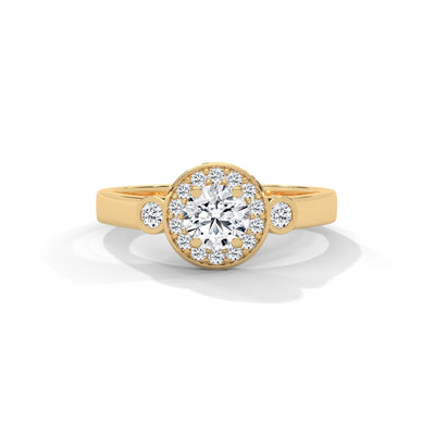 Celestial Orbit Halo Ring — IGI Certified Diamond Jewellery | My Carat India