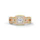Crossweave Halo Bridal Ring