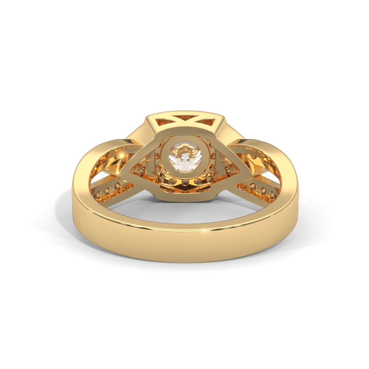 Crossweave Halo Bridal Ring