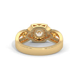 Crossweave Halo Bridal Ring