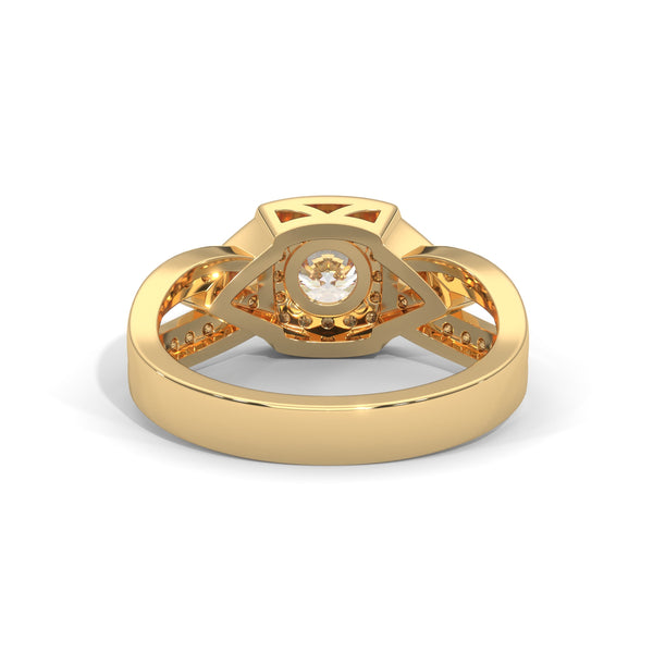 Crossweave Halo Bridal Ring
