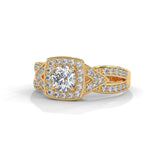 Crossweave Halo Bridal Ring