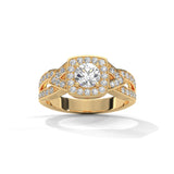 Crossweave Halo Bridal Ring