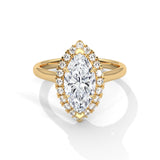 Celestial Marquise Halo Ring