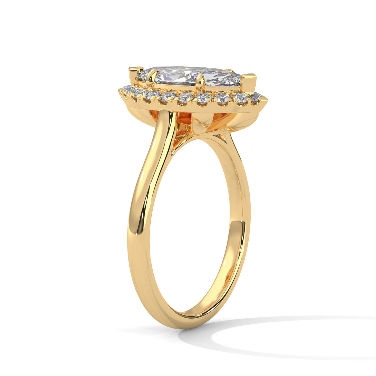 Celestial Marquise Halo Ring