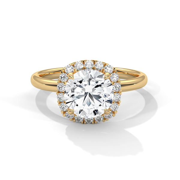 Celestial Halo Solitaire Ring