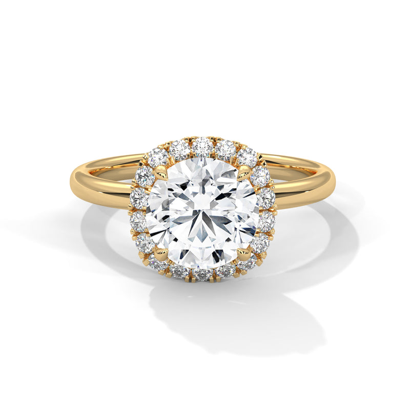 Celestial Halo Solitaire Ring