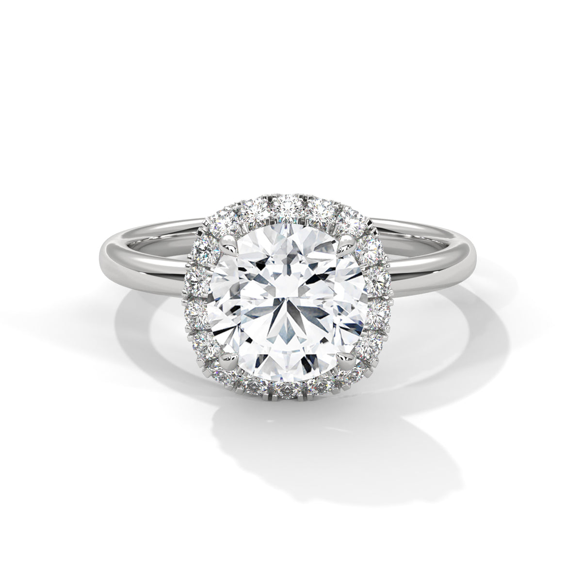 Celestial Halo Solitaire Ring