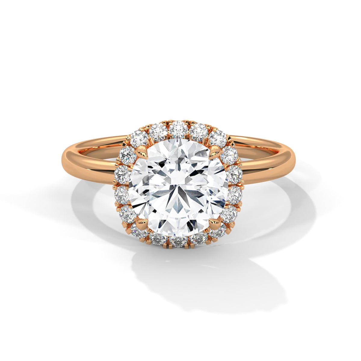 Celestial Halo Solitaire Ring