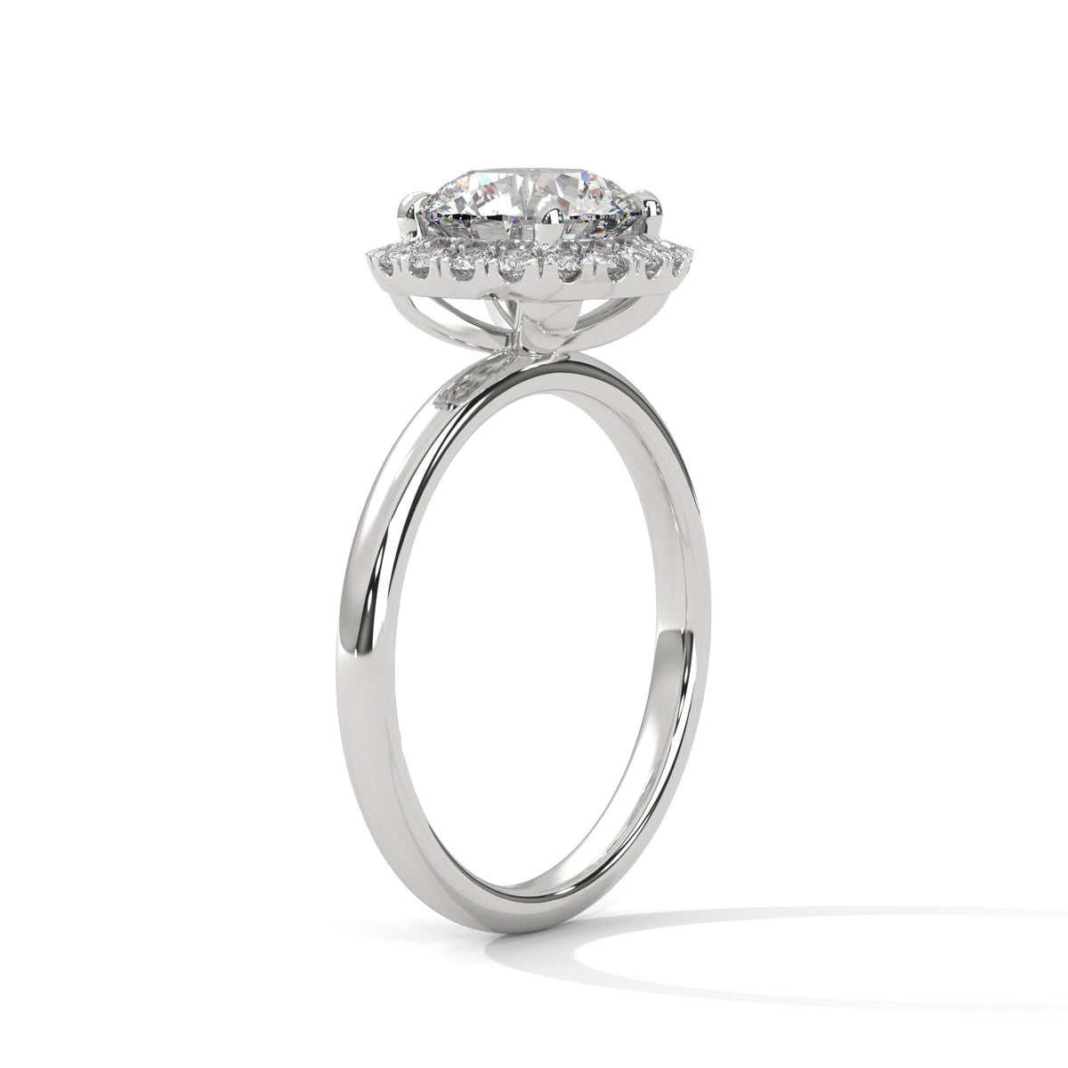 Celestial Halo Solitaire Ring