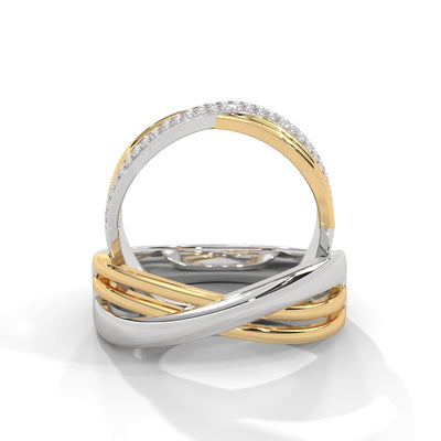 Crossover Infinity Diamond Band Ring — IGI Certified Diamond Jewellery | My Carat India