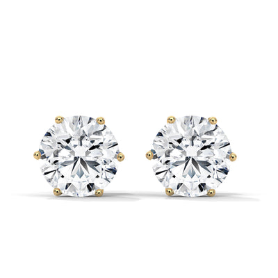 Crowned Brilliance Solitaire Studs — IGI Certified Diamond Jewellery | My Carat India