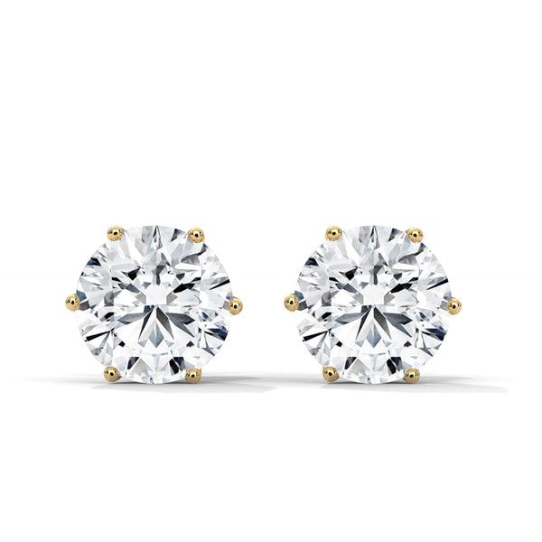 Crowned Brilliance Solitaire Studs