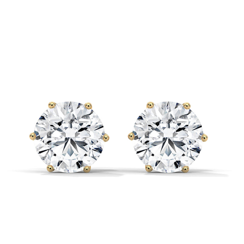 Crowned Brilliance Solitaire Studs