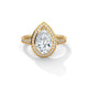 Teardrop Halo Solitaire Ring