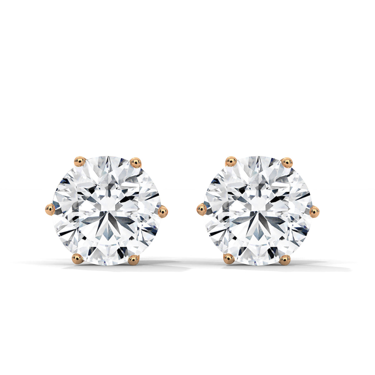 Crowned Brilliance Solitaire Studs