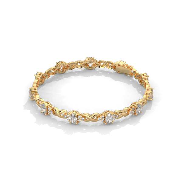 Midnight Bloom Infinity Bracelet