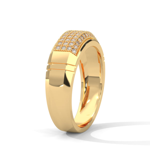 Bold Pavé Fortress Men's Ring