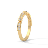 Bezel Arc Diamond Band Ring