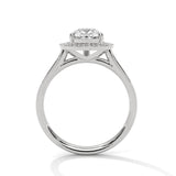 Teardrop Halo Solitaire Ring