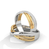 Crossover Infinity Diamond Band Ring
