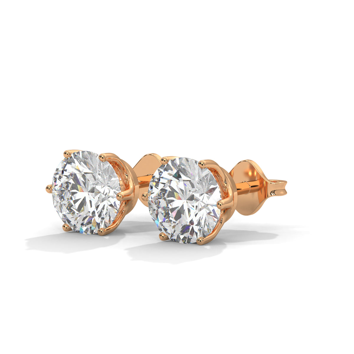 Crowned Brilliance Solitaire Studs