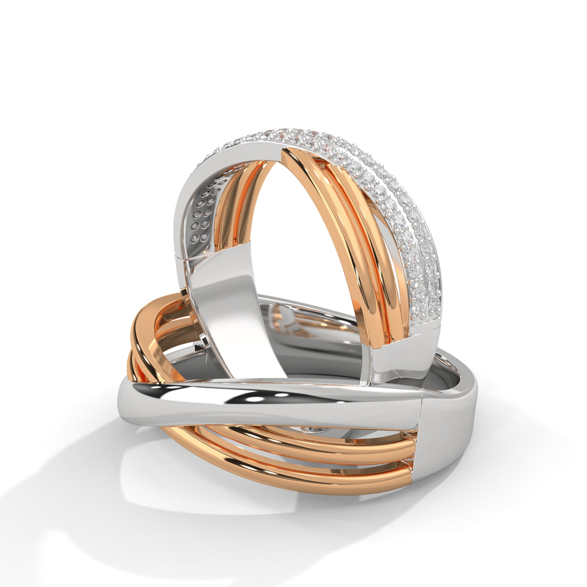 Crossover Twist Band Ring