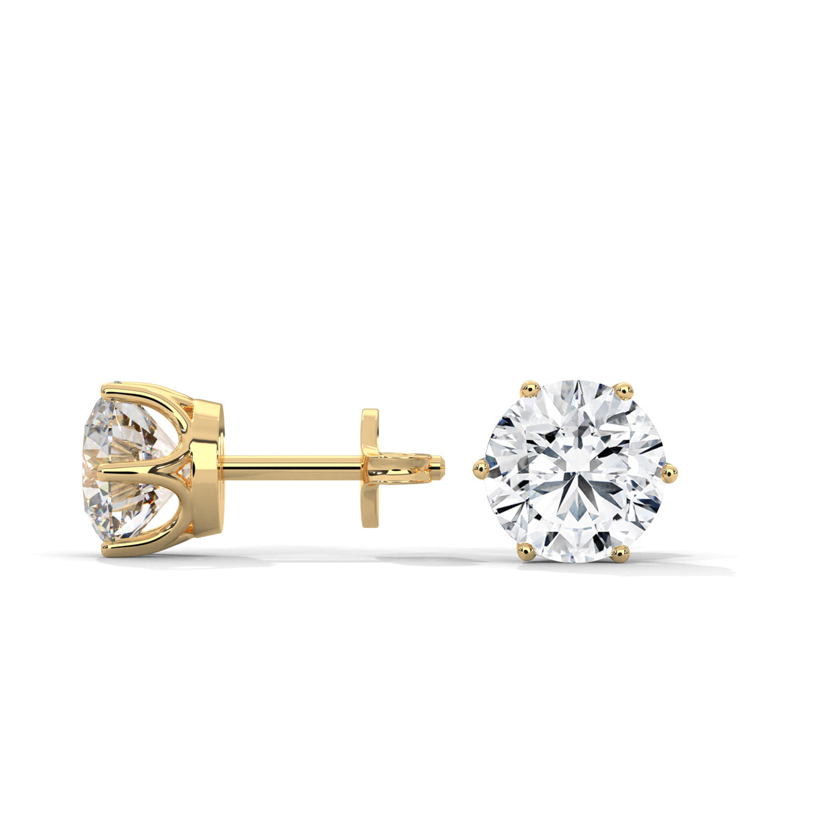 Crowned Brilliance Solitaire Studs