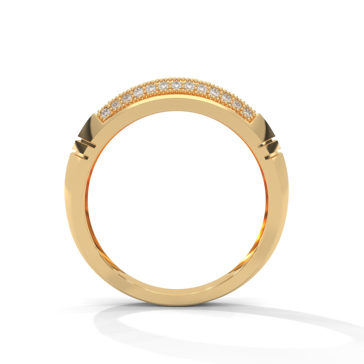 Bold Pavé Fortress Men's Ring