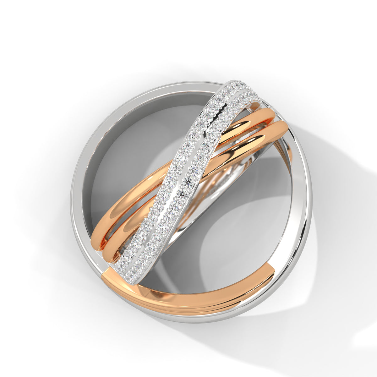 Crossover Twist Band Ring