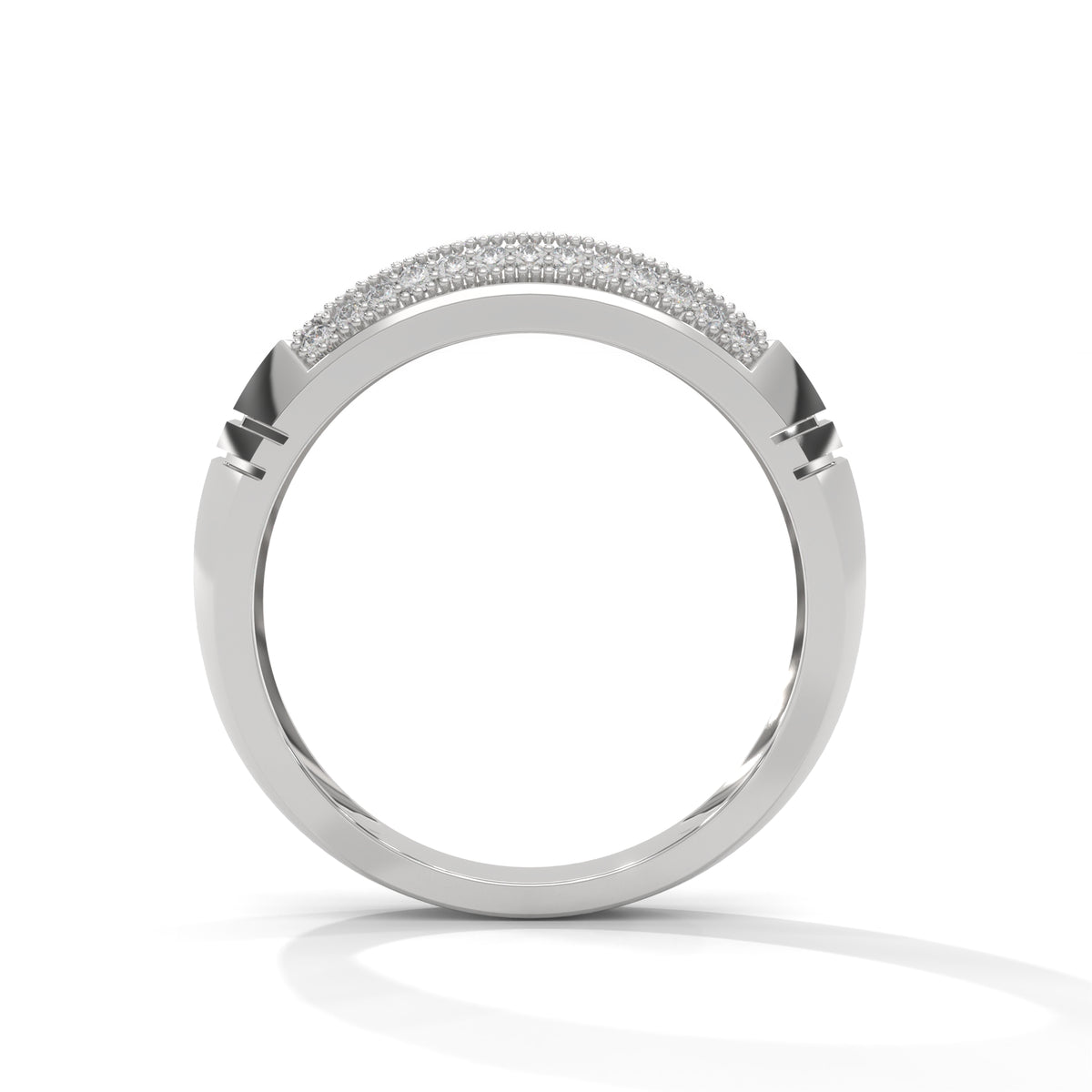 Bold Pavé Fortress Men's Ring