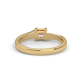 Split Bypass Princess Solitaire Ring