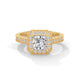 Royal Milgrain Halo Solitaire Ring