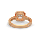 Royal Milgrain Halo Solitaire Ring